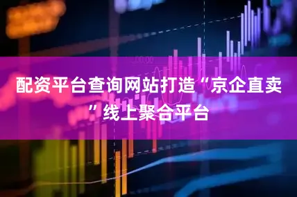 配资平台查询网站打造“京企直卖”线上聚合平台